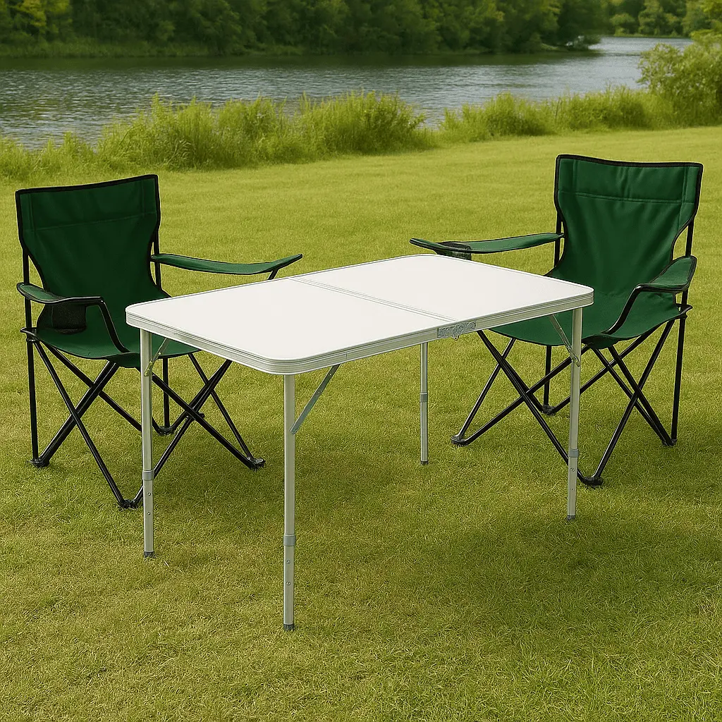 Mesa e Cadeiras de Camping Dobráveis