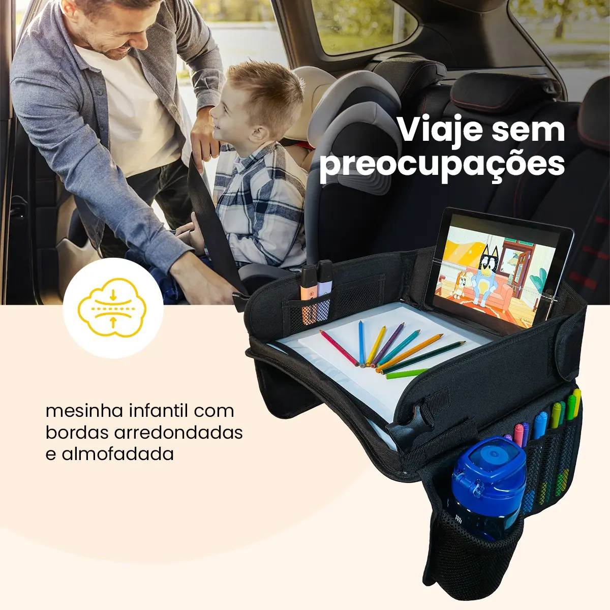Mesa de Atividades Infantil para Carro