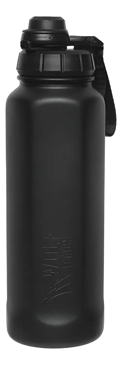 Garrafa Térmica Wolf Attack Hex 1000 Preta 1 Litro