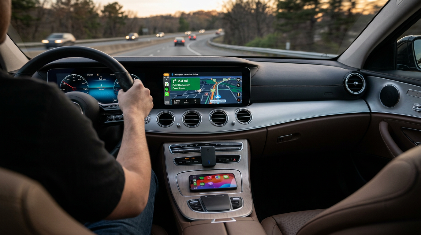 adaptador wireless para android auto e carplay